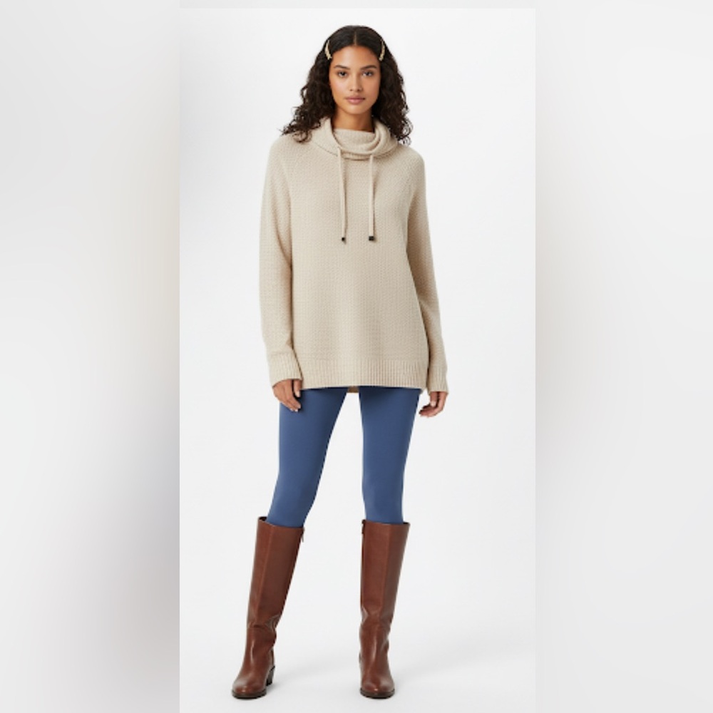 Primark Cozy Cream Knit Cowl Neck Sweater XL